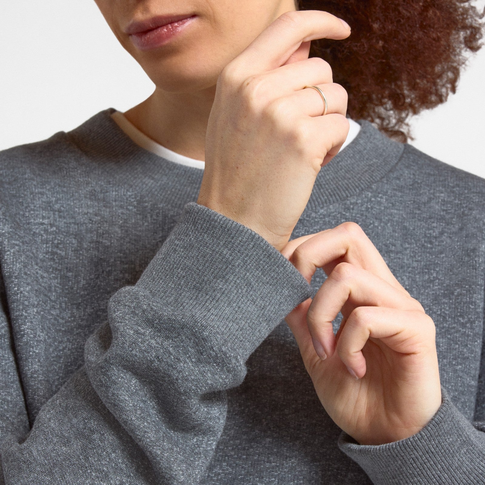 Women's Merino Blend Sweatshirt - Natural Grey Heather - Image 3
