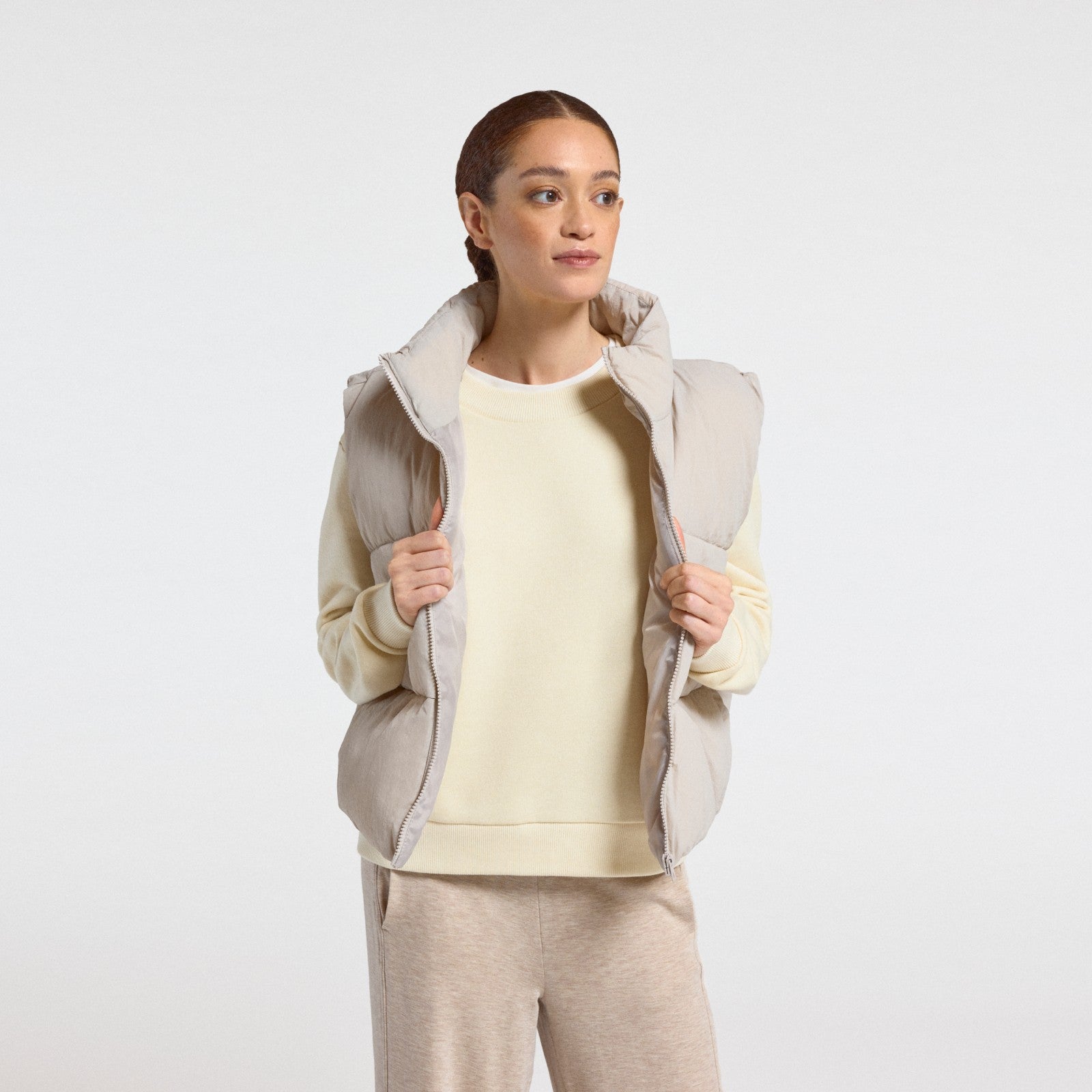 Women's Merino Blend Sweatshirt - Stony Cream Heather - Image 5