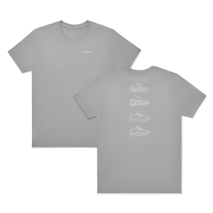 Unisex Organic Cotton Graphic Tee - Medium Grey/Light Grey - Shoes