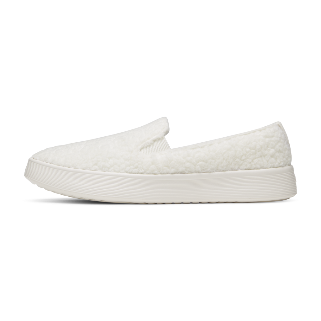 Women's Wool Cruiser Slip On Fluff - Natural White (Natural White Sole)