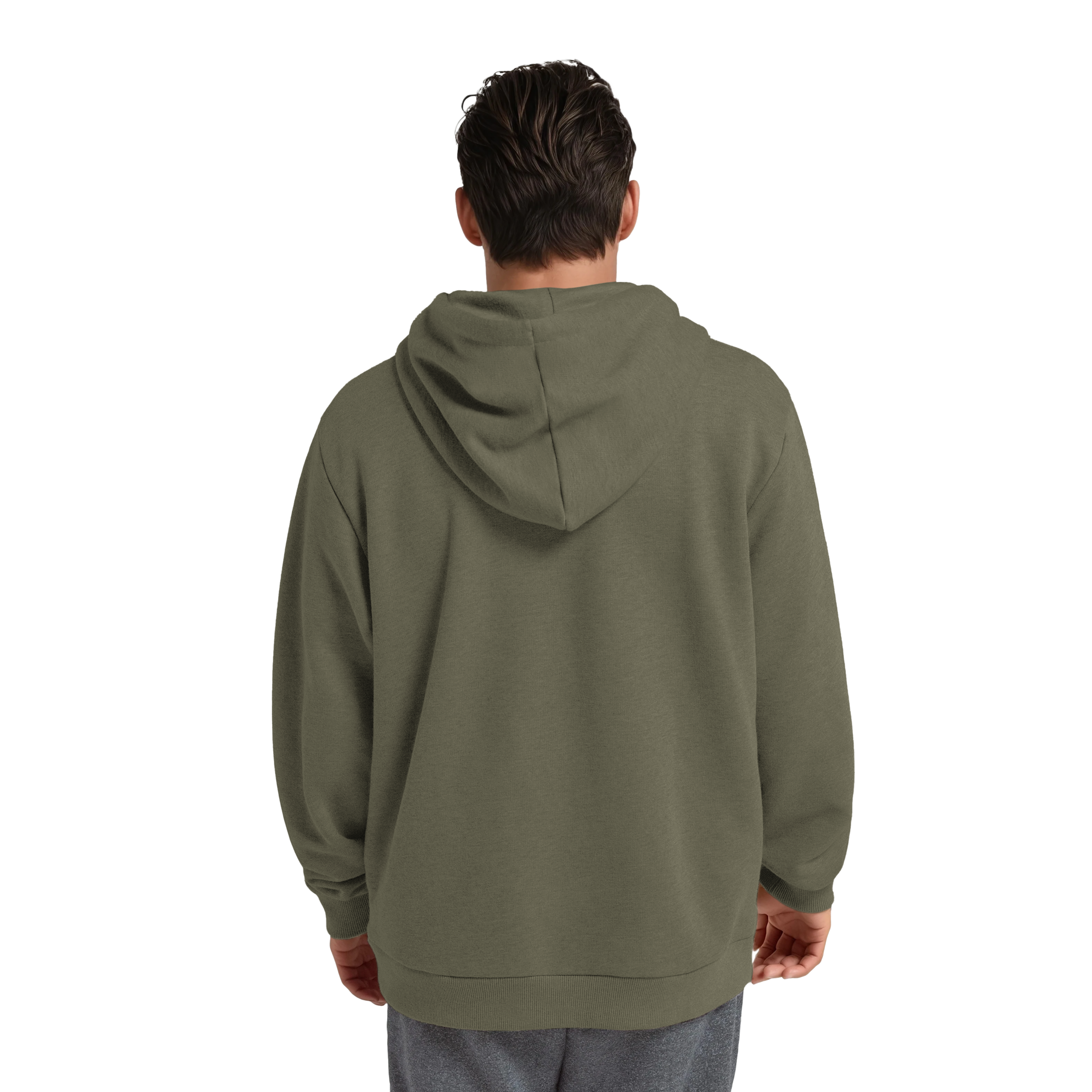 Unisex Merino Blend Hoodie - Burnt Olive - Image 2